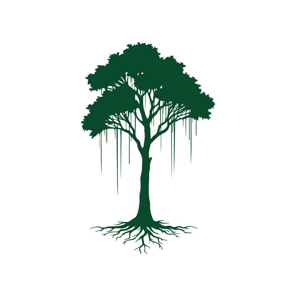 Simple Tree silhouette design vector