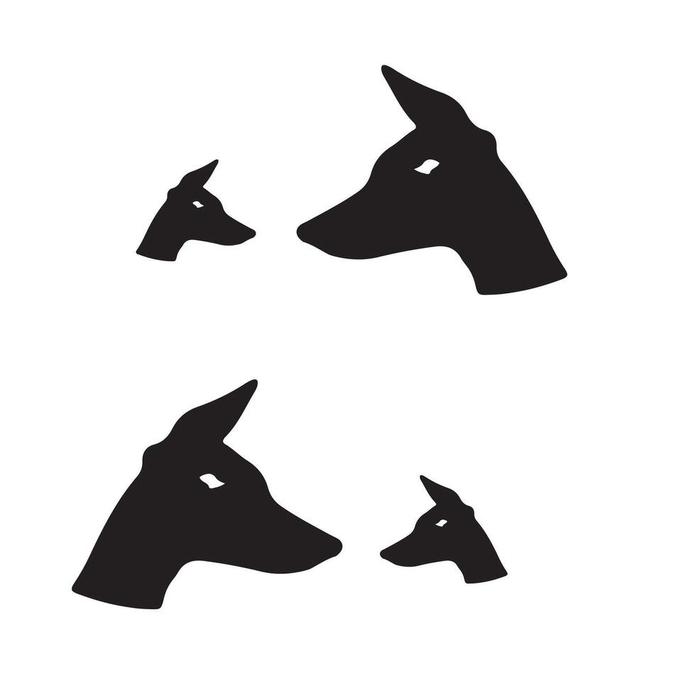 Creative Simple Dog silhouette Style background vector