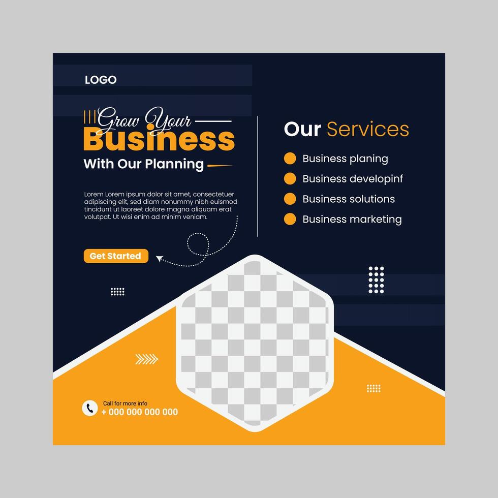 Creative business corporate social media post design vector