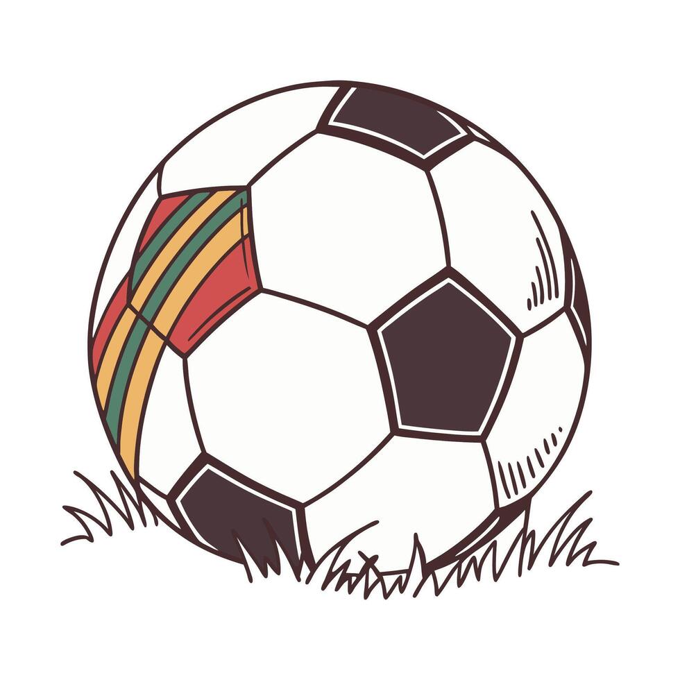 Doodle soccer ball vector