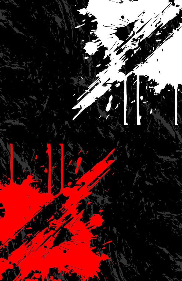 Black, red and white abstract background with grunge and splatter modern design illustration vector