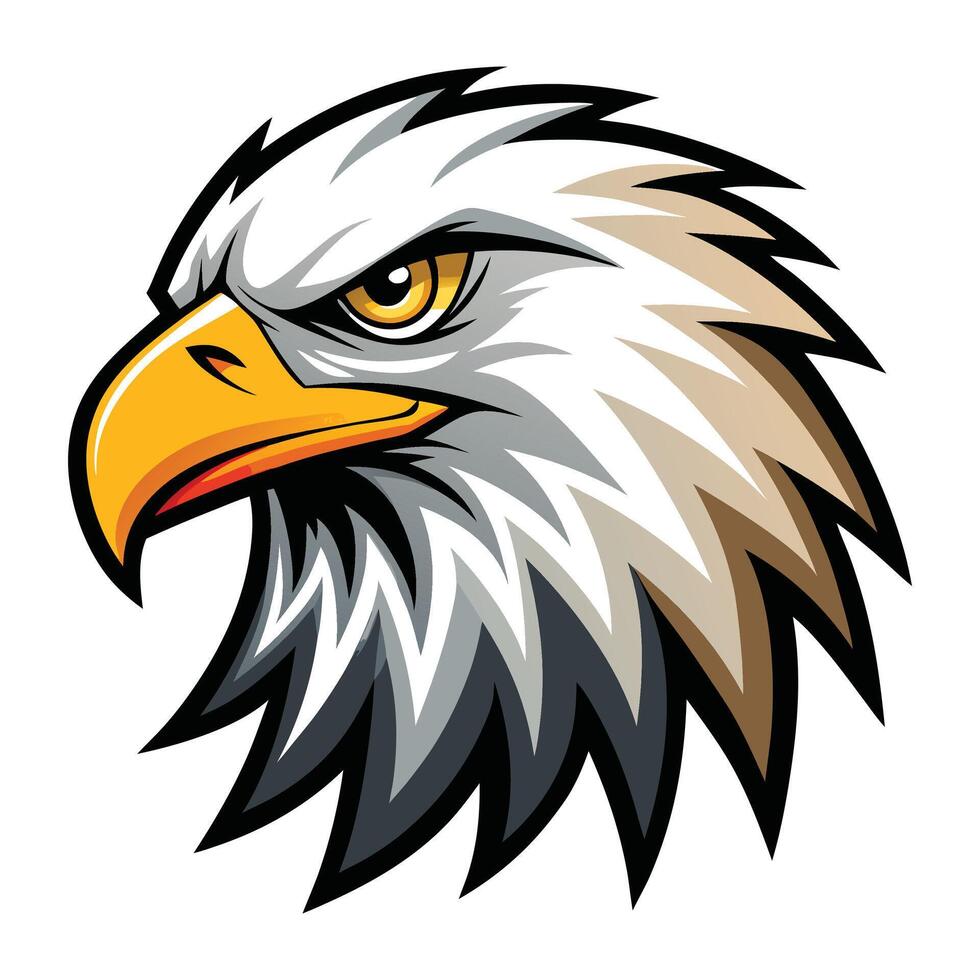 Eagle head isolated background vector