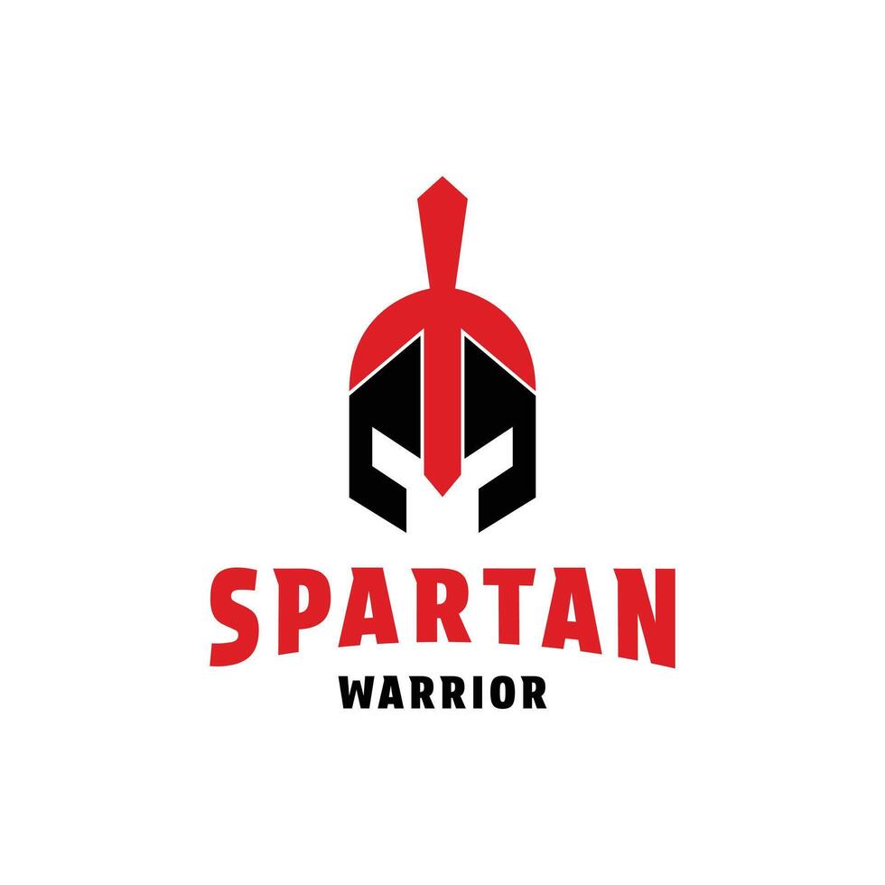 spartan helmet logo design concept idea vector