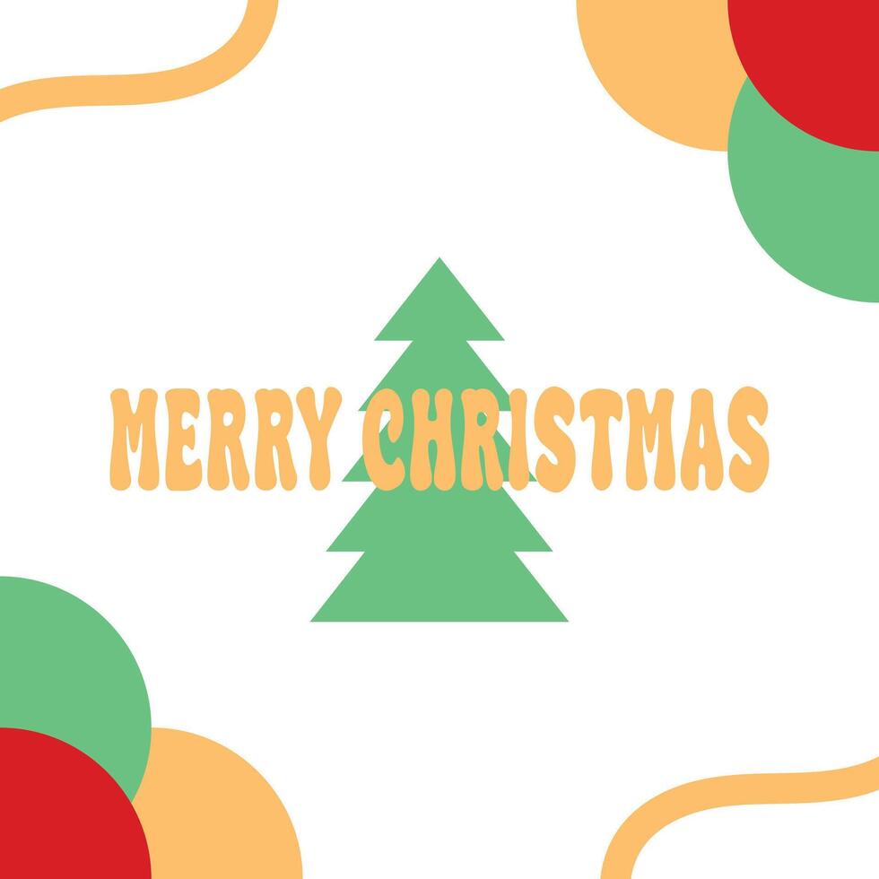 Christmas greeting card design template vector