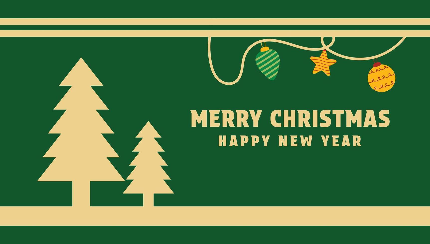 background merry christmas and happy new year design template vector