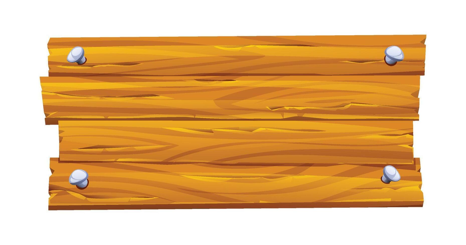 Wooden signboard with nails cartoon illustration vector