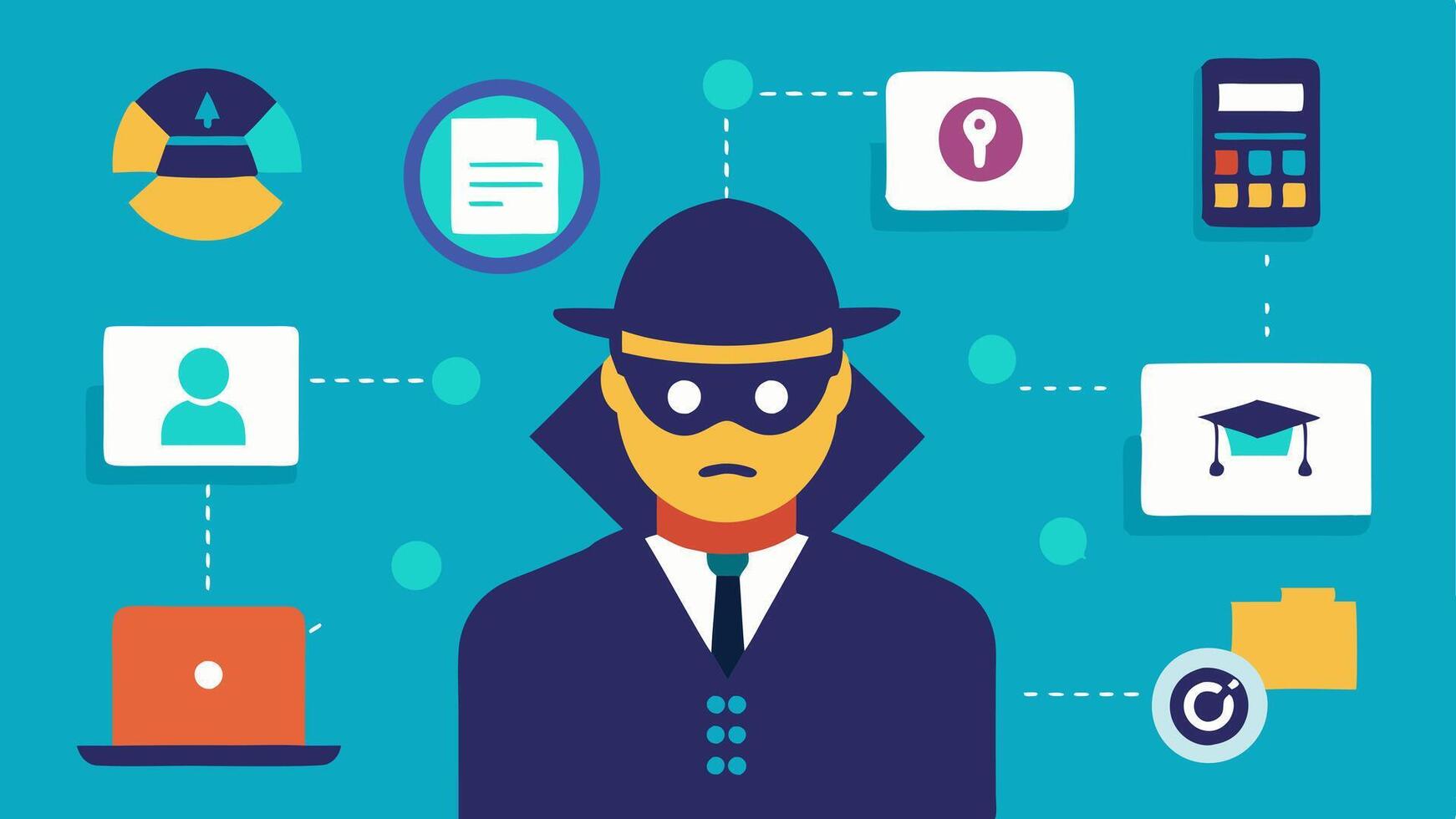 These descriptions capture various aspects of a Digital Forensics Investigators role in investigating cybercrimes and data breaches in a simple and clear manner.. vector