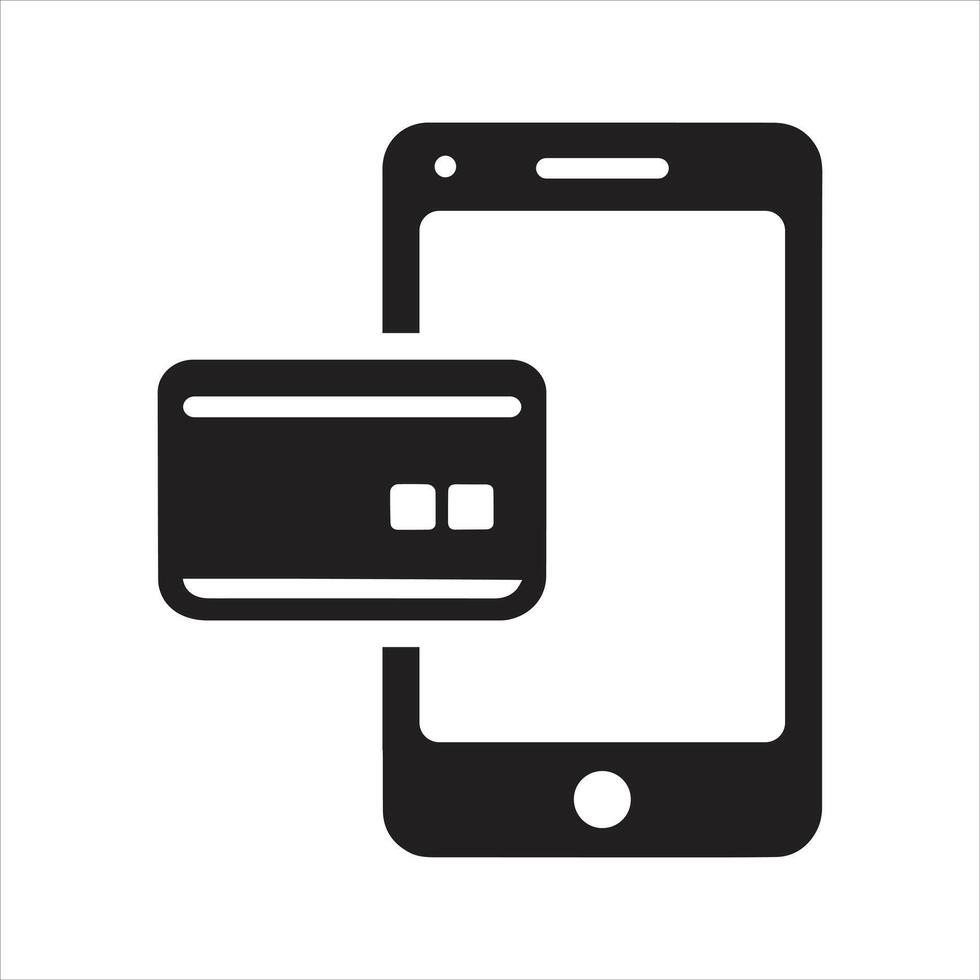 Mobile banking icon. Mobile payment app icon vector