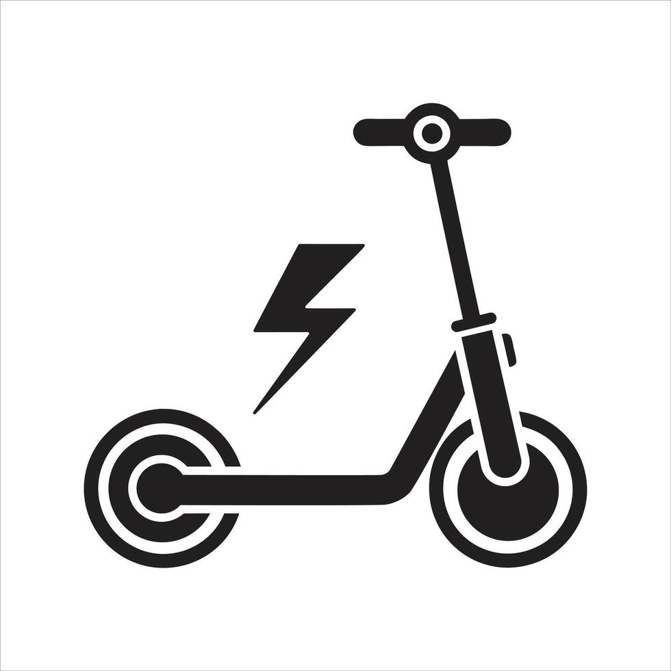 Electric scooter icon. E-scooter. Kick scooter icon vector