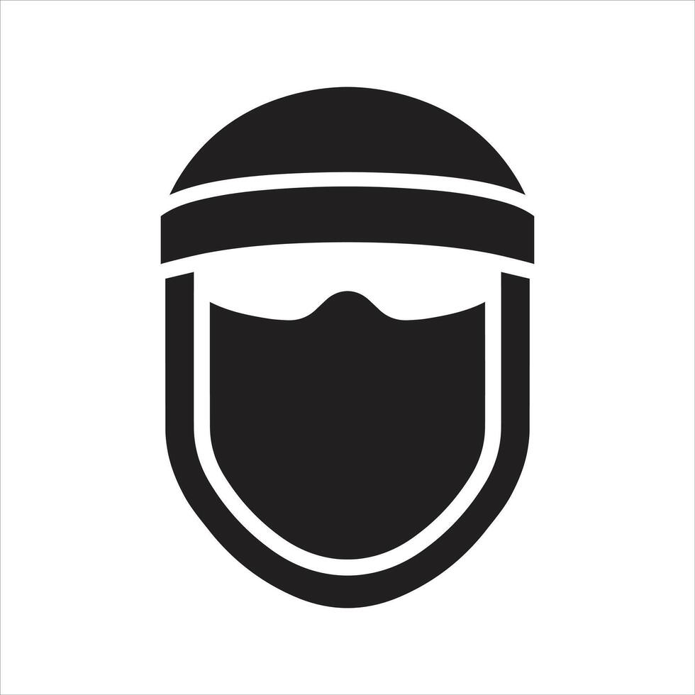 Face shield icon. Protective face mask icon vector