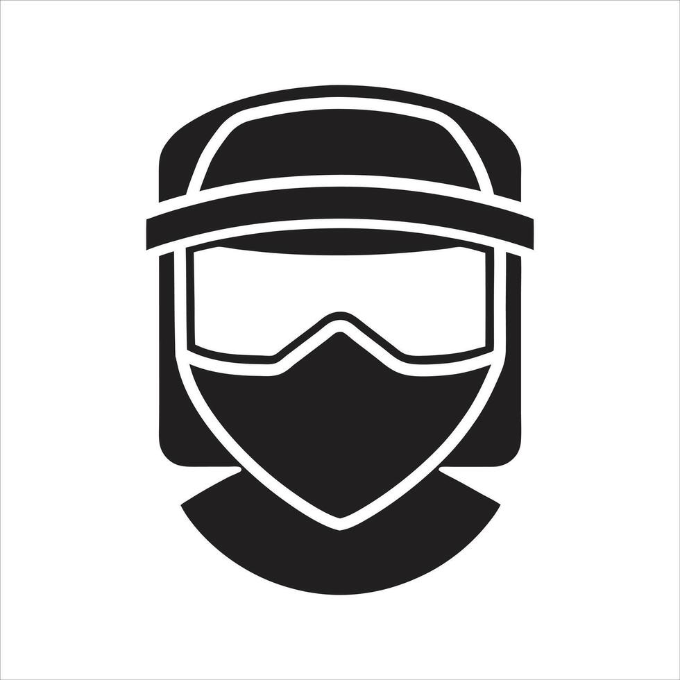 Face shield icon. Face mask icon vector