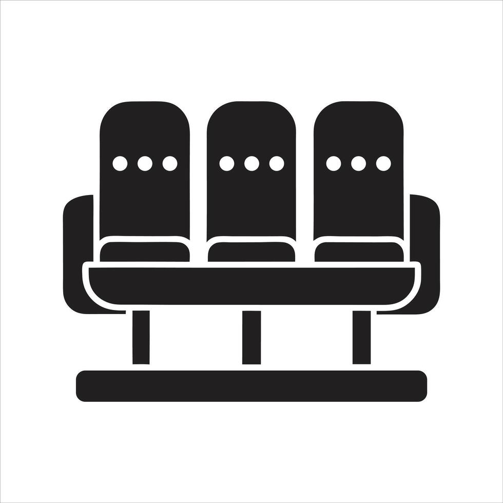 Seat for people who are disabled or less able to stand. Elderly patient icon vector
