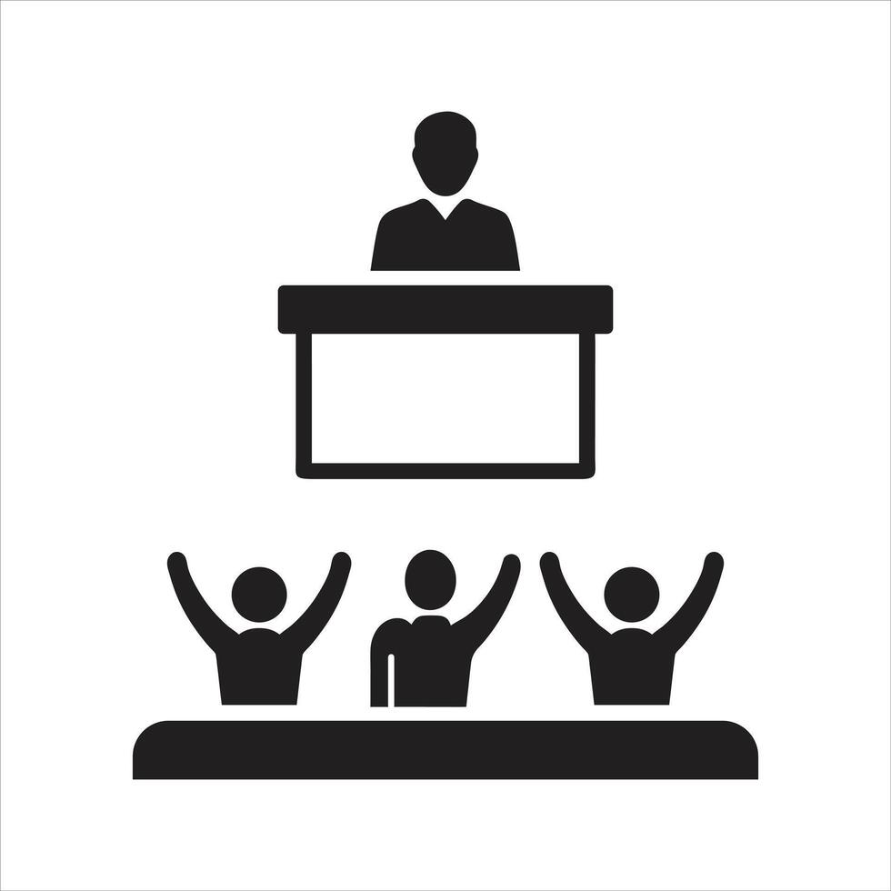 President speech icon. call. News icon vector