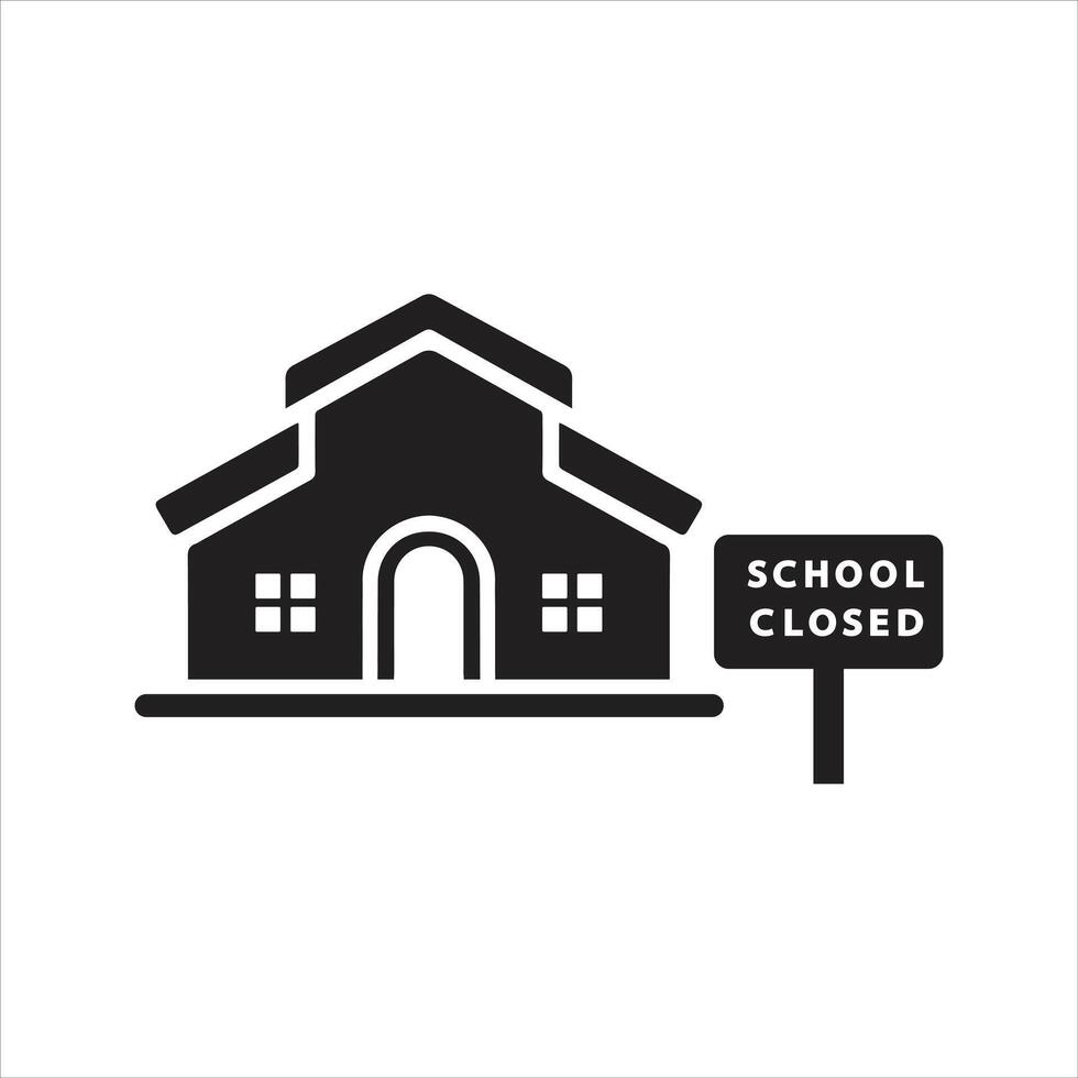 School is closed due to coronavirus icon vector