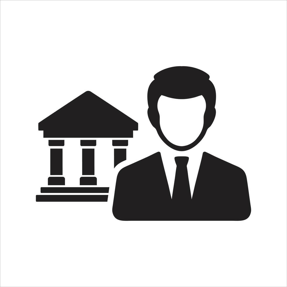 Lawyer icon. Law and judgement icon vector
