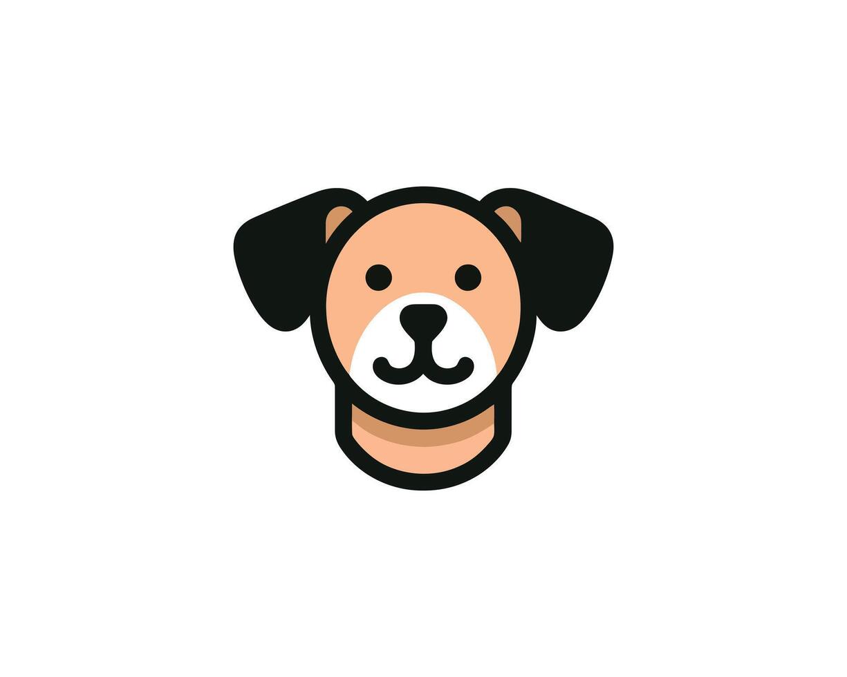 A dog head icon on a white background vector