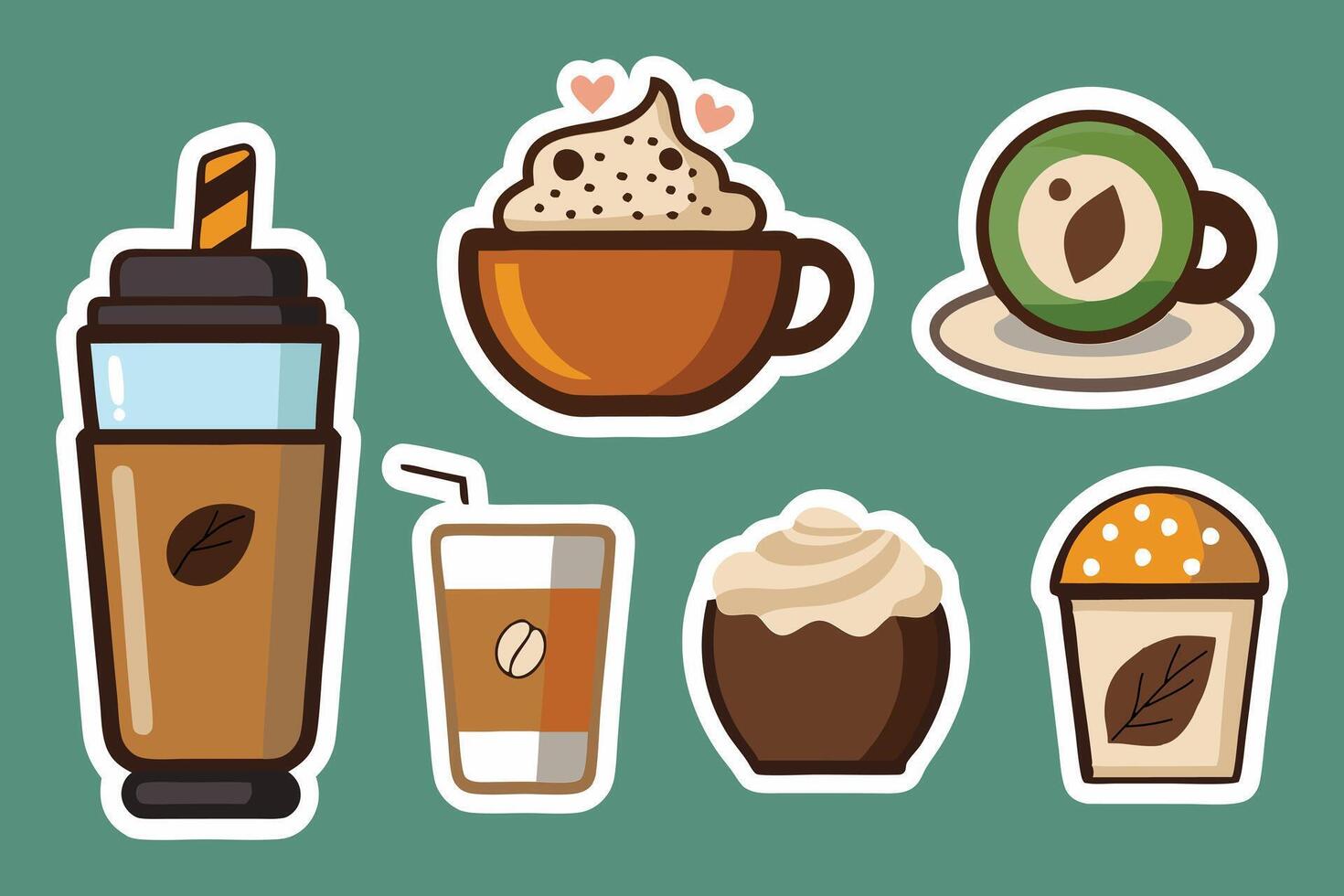 Delightful Beverage Icons for Coffee Lovers Collection vector