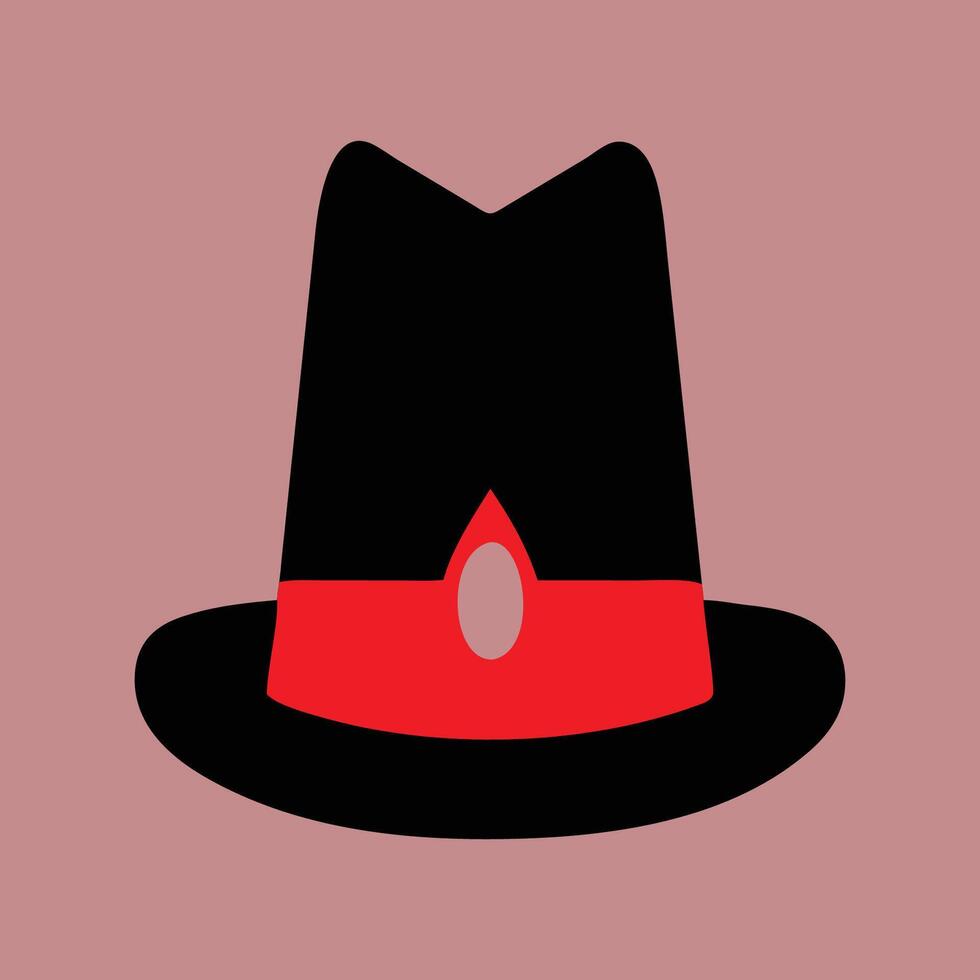 Striking Black and Red Hat Combination vector