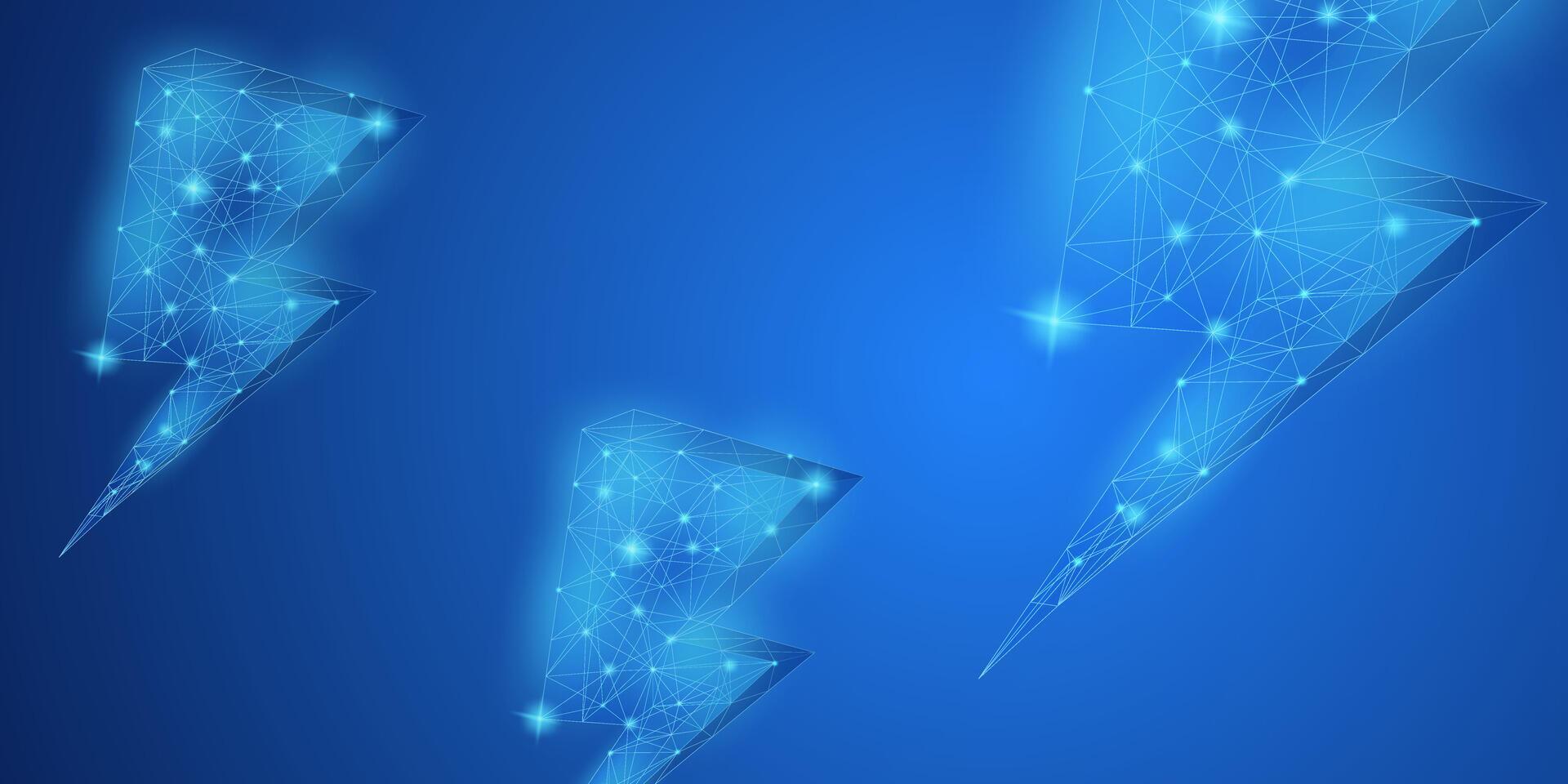 Abstract lightning symbol on a dark blue background, futuristic neon background suitable for illustrations about batteries, electronic devices and electricity. vector