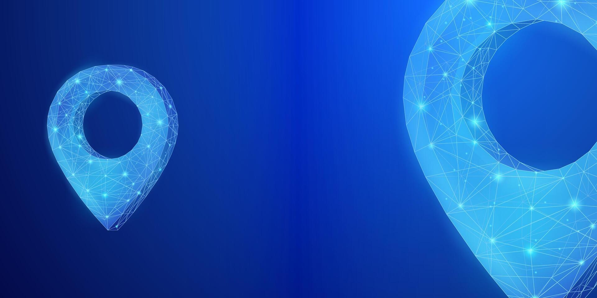 Digital map pin icon, low poly location pin illustration suitable for presentation background about navigation, GPS, transport logistics, transportation, travel, and tech projects. vector