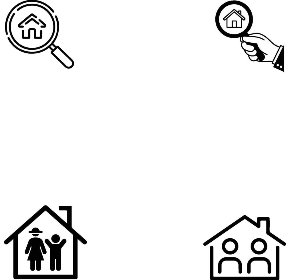 property inspection and home people inside the icon vector