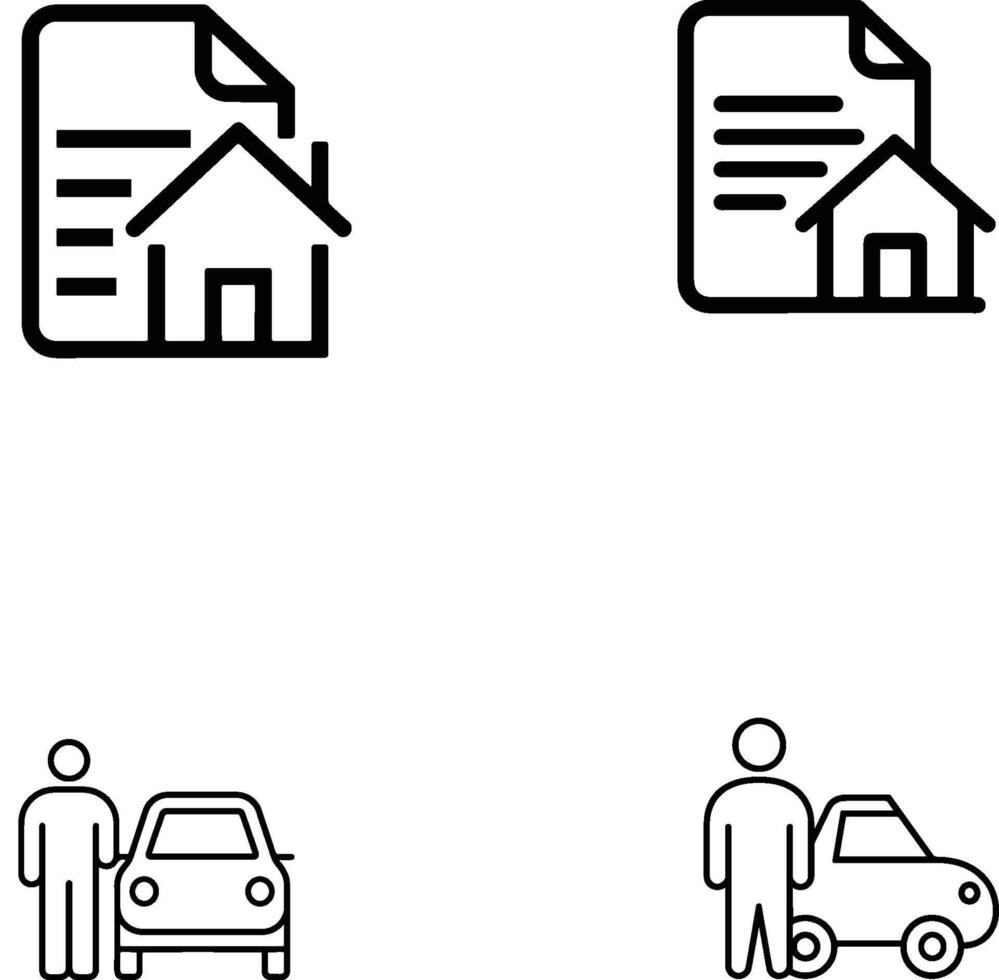 property-related documentation and transportation-related service icon vector