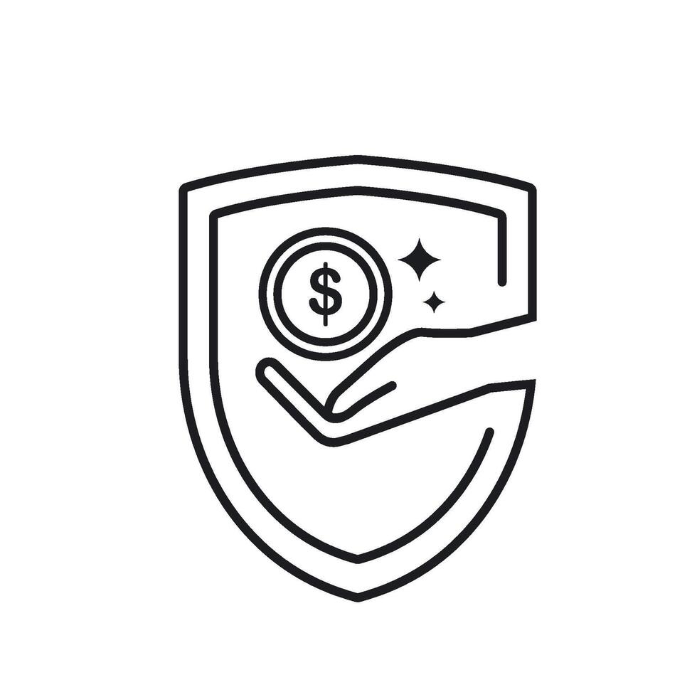 money back guarantee line icon element design vector