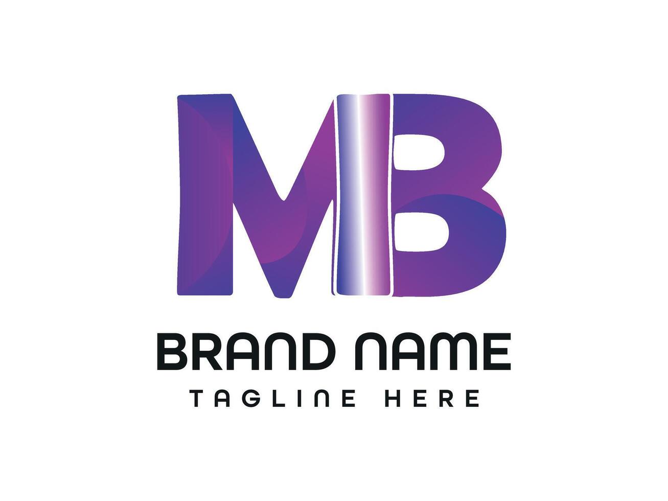 M B colourful design vector
