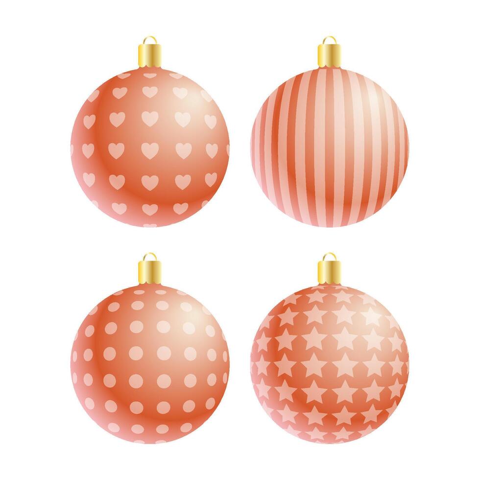 Set Christmas ornaments. vector