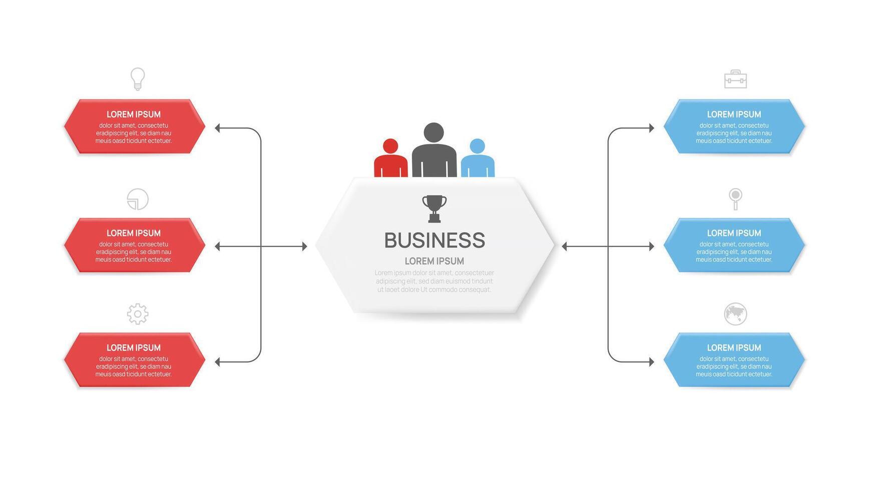 elements of graph infographic template with label, presentation infographics. vector