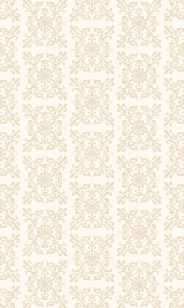 Gold vintage damask ornament pattern abstract wallpaper vector