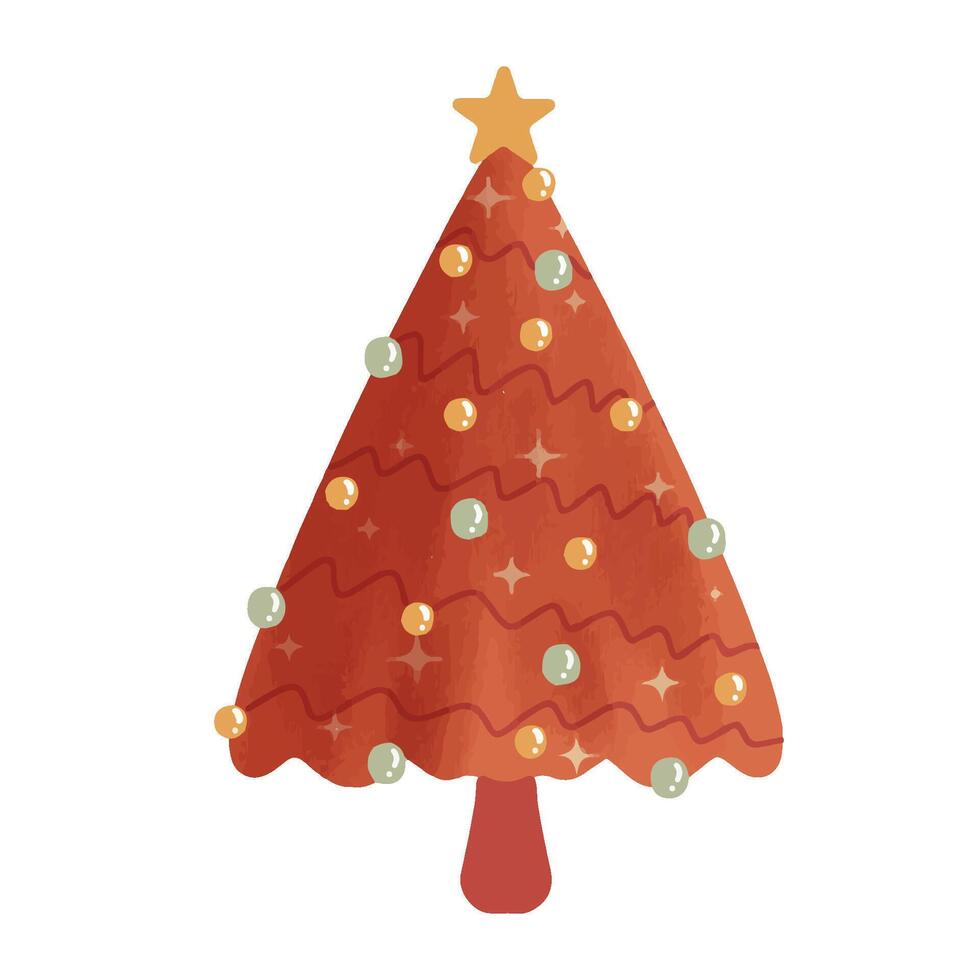 CHRISTMAS Tree STICKER DECORATION Ornament red soft light ball vector