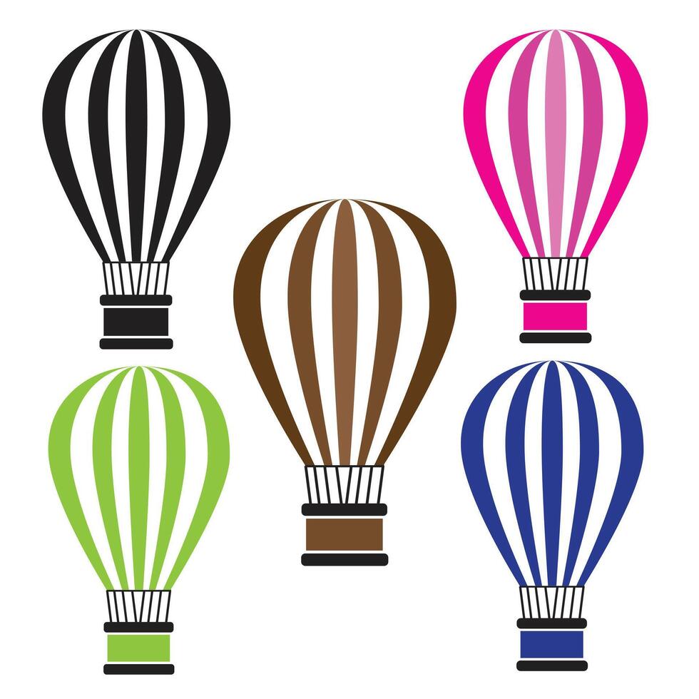 Air balloon design with background vector