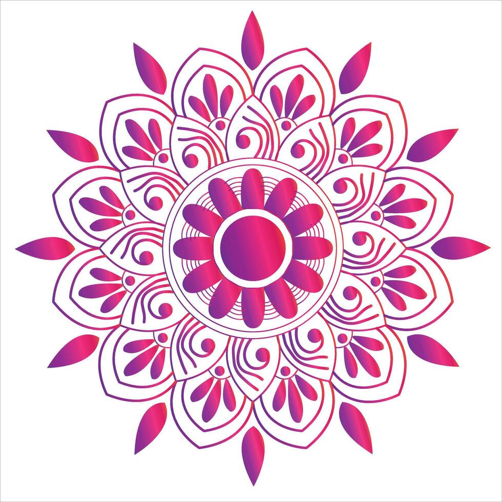 Mandala design with white background vector