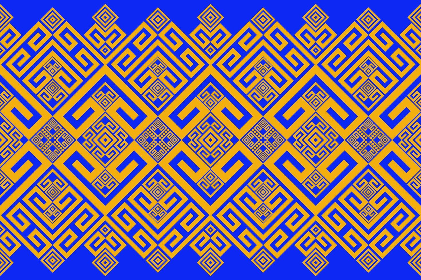 Ethnic fabric pattern Designed from geometric shapes Ethnic Asian style fabric pattern Used for home decoration, carpet work, vector