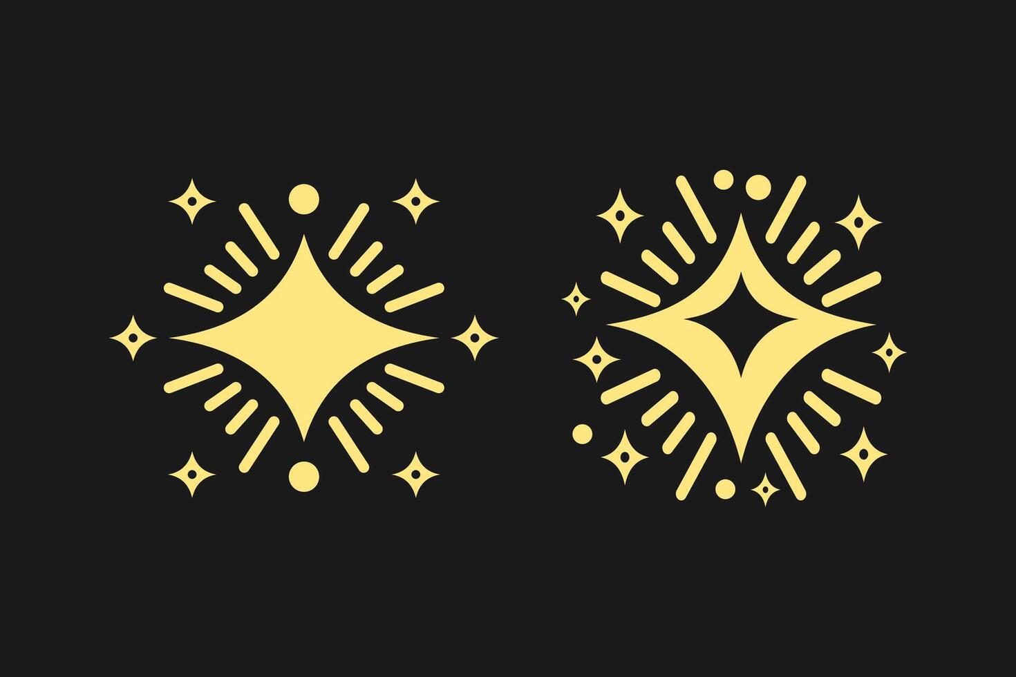 sparkle star, winkling stars. Shine icon, Clean star icon. isolated on black background. vector