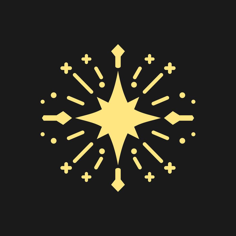 sparkle star, winkling stars. Shine icon, Clean star icon. isolated on black background. vector