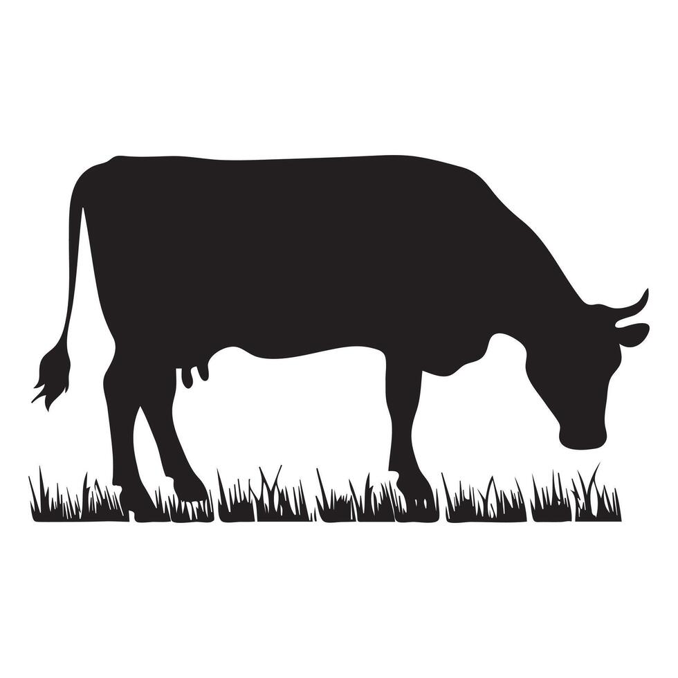 Cow Silhouettes for Creative Design vector