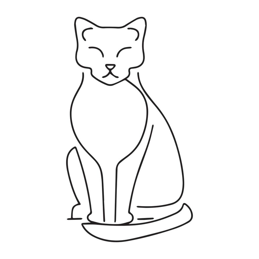 Cat Line Art for Modern Artwork vector