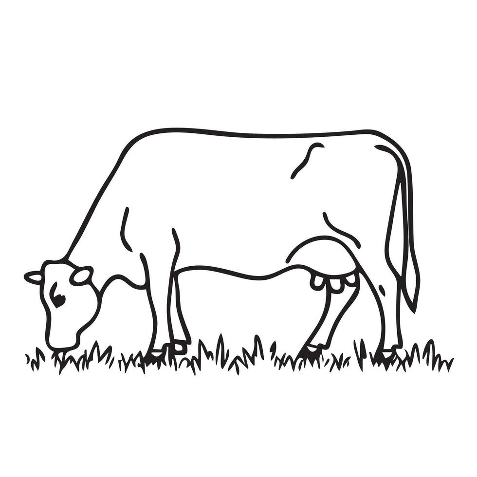 Creative Cow Line Art vector