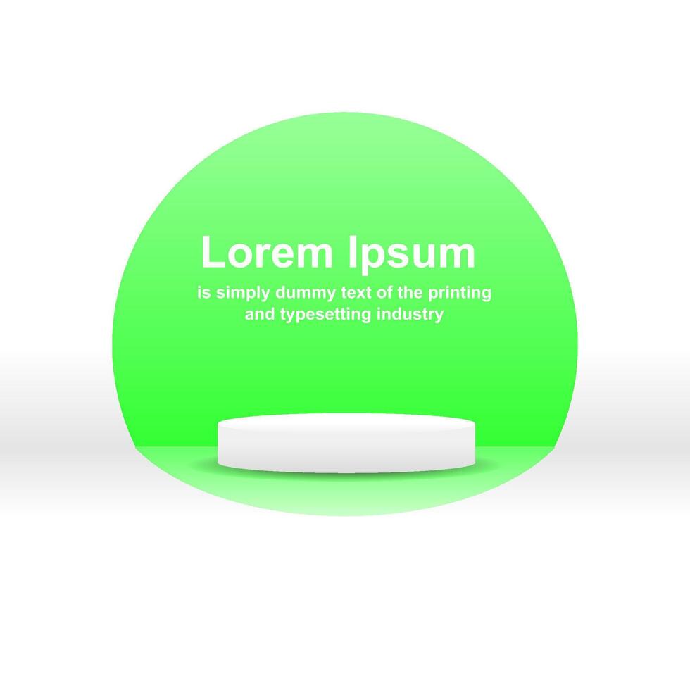 White Podium on Colored Background vector