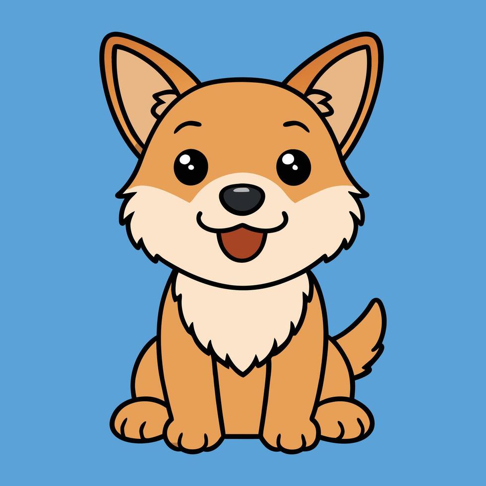 Cuddly Baby Teddy Roosevelt Terrier Puppy Sitting Clipart vector
