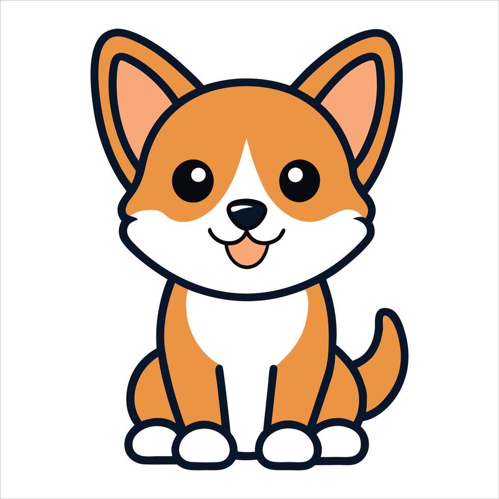 Playful Baby Toy Fox Terrier Puppy Sitting Illustration vector