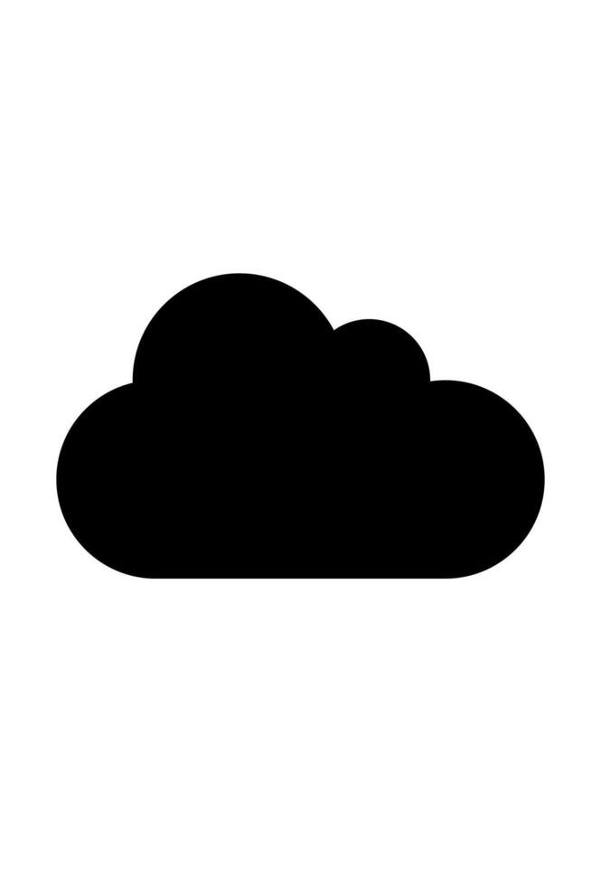simple cloud icon for internet vector