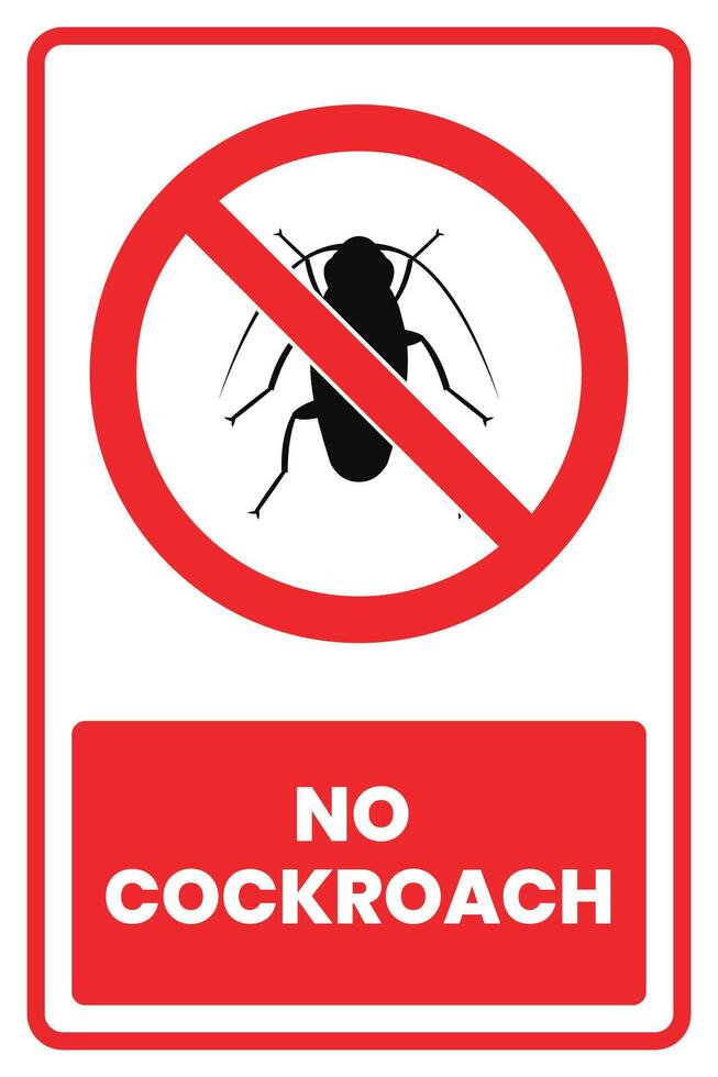 No cockroach sign vector
