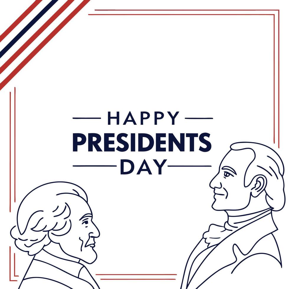Happy presidents day illustration vector