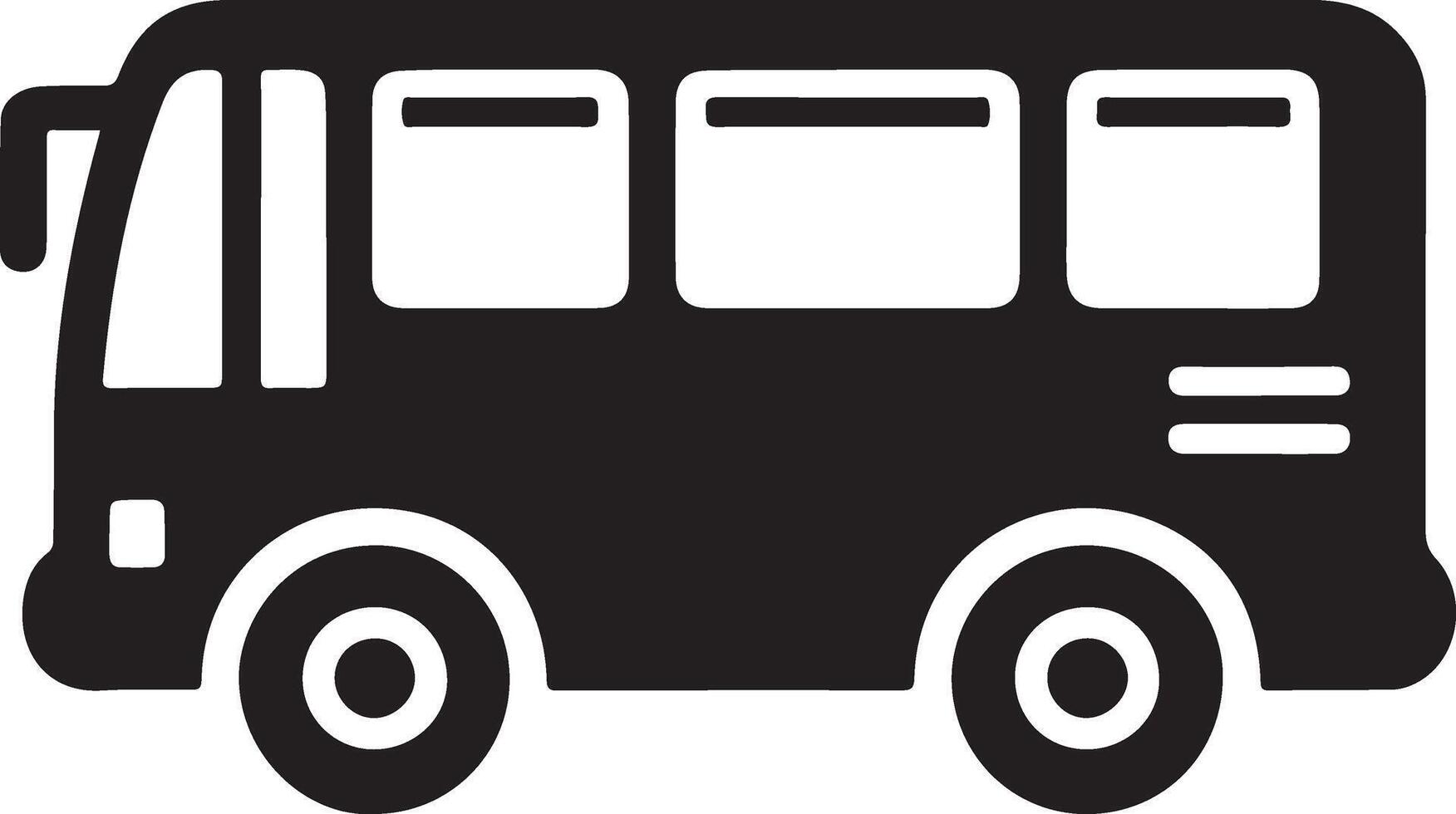 inimal and abstract logo of bus icon school bus silhouette isolated design vector