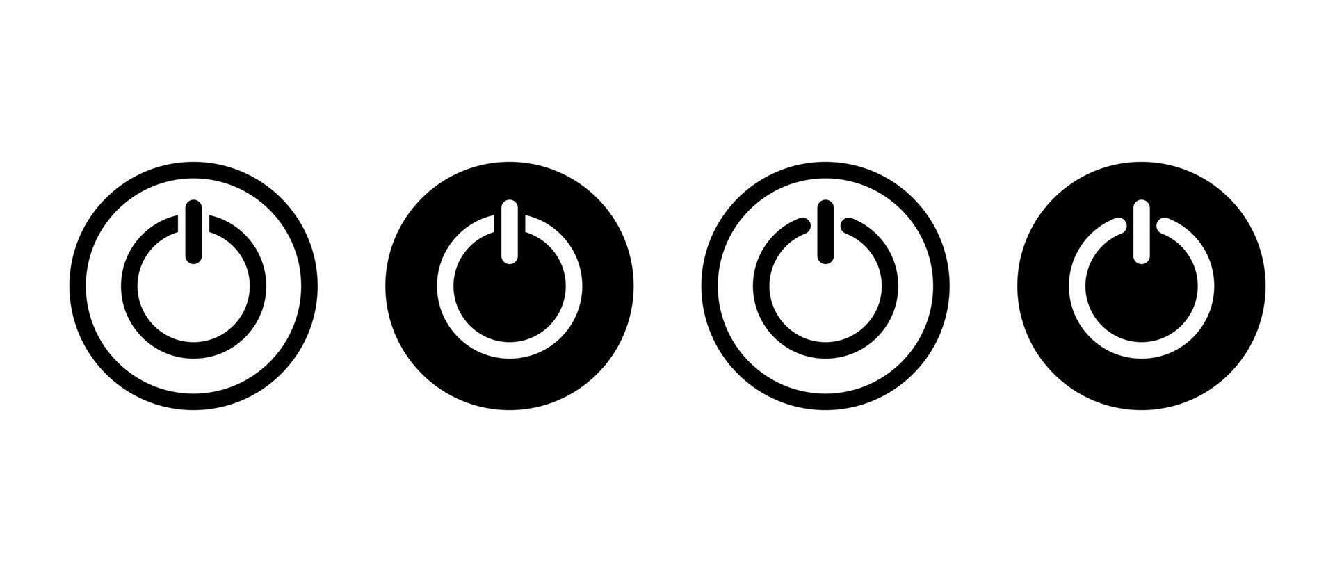 On off power button icon set switch on switch off sign symbol 53242897