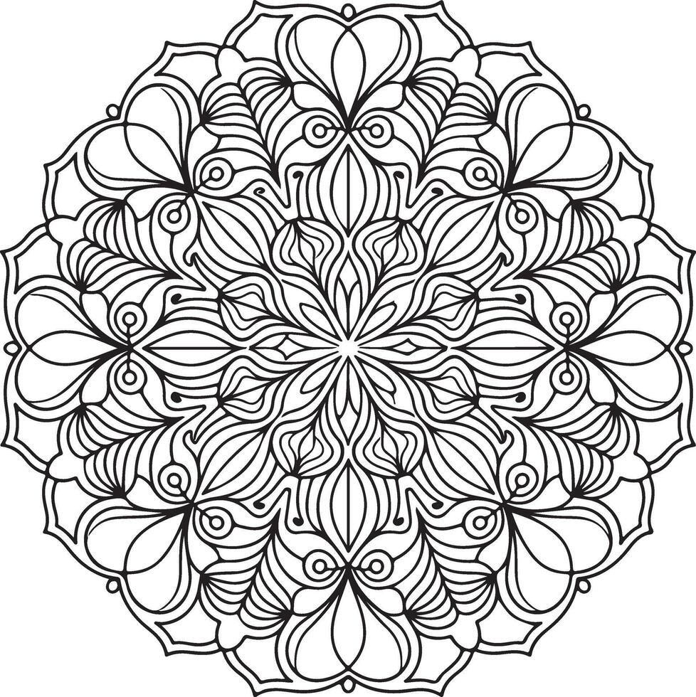 Discover intricate Mandala patterns ideal for tattoos, henna, and mehendi, blending tradition with modern aesthetics for unique artistic expressions. vector