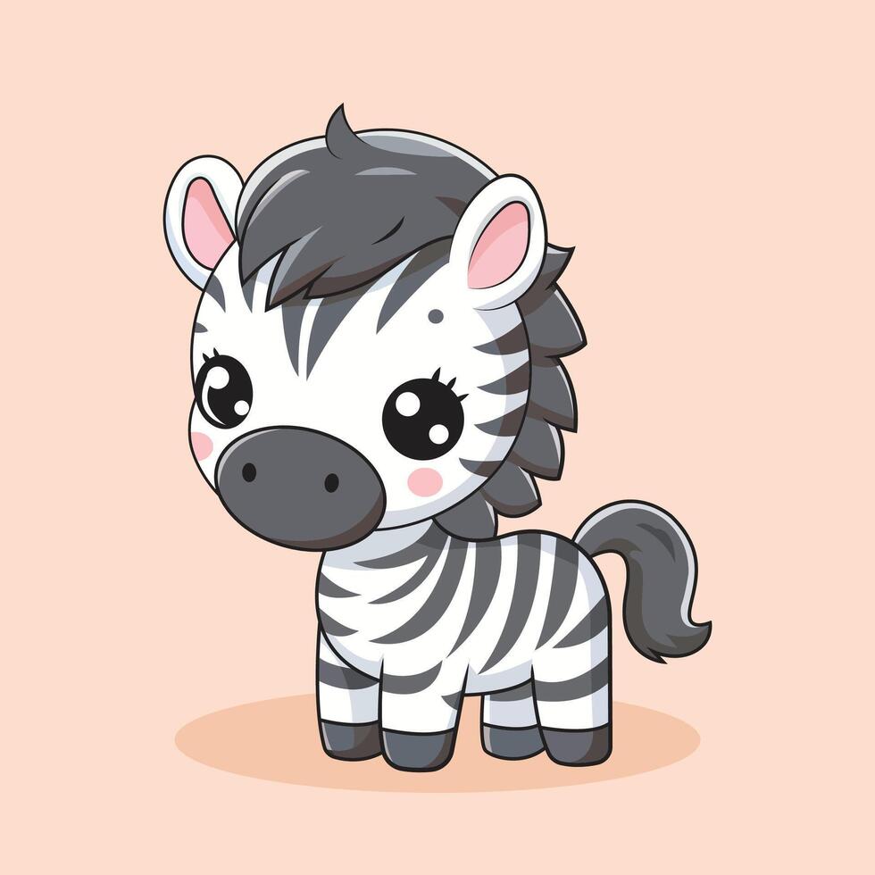 Adorable Cartoon Zebra Illustration Cute, Playful, and Versatile Design vector